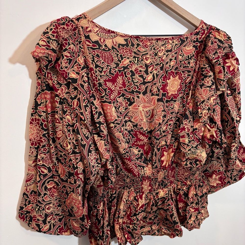 House of Harlow 1960 Jaipur Printed Blouse NEW with tags size medium - Picture 10 of 16